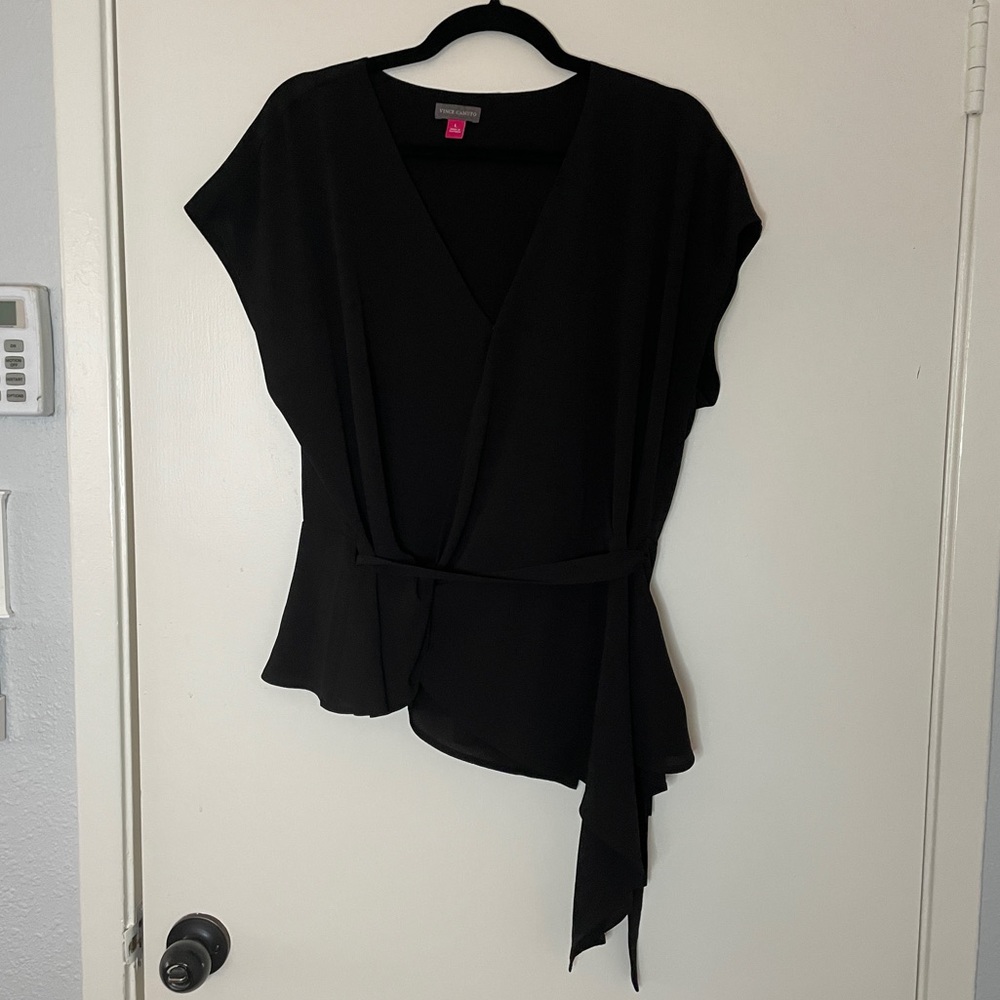 Asymmetrical Vince Camuto Cross Front Blouse
